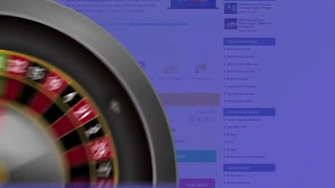 Bingo online con dinero real en una sala con licencia