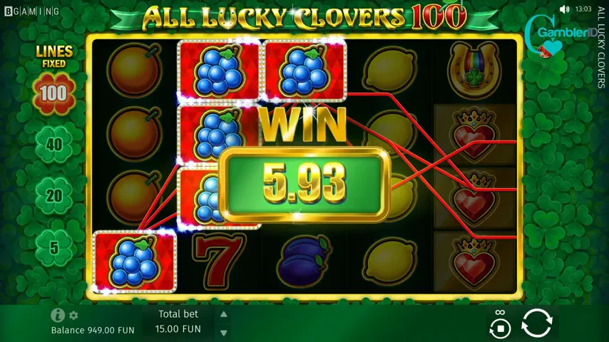 All Lucky Clovers 100 — partida en directo