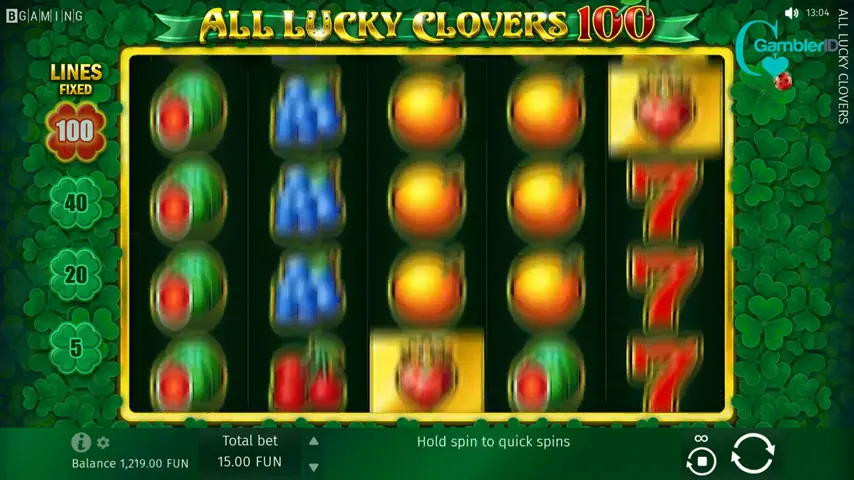 All Lucky Clovers 100 — partida en directo