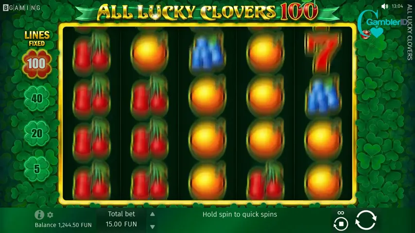 All Lucky Clovers 100 — partida en directo