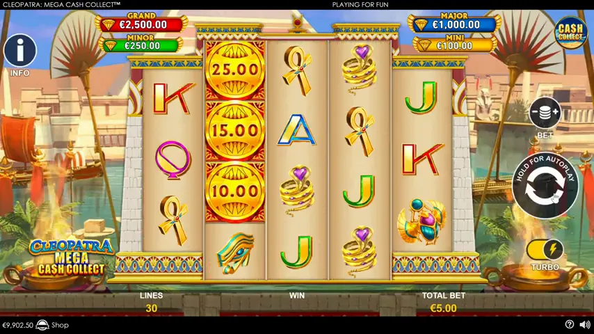 Cash of Cleopatra — partida en directo