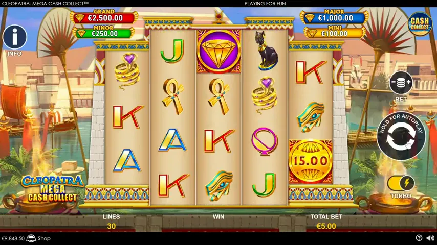 Cash of Cleopatra — partida en directo