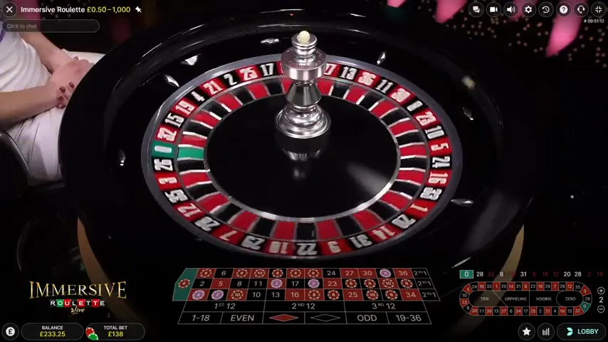 Live Roulette en juego — captura 1