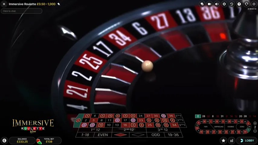 Live Roulette — partida en directo