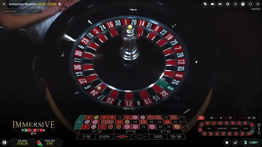 Live Roulette — partida en directo